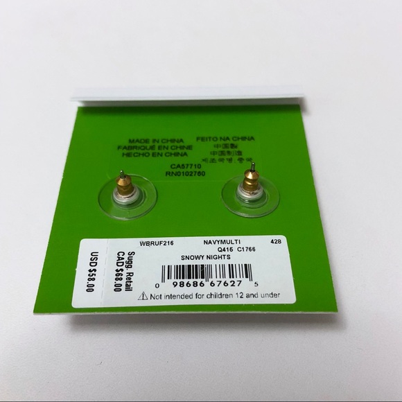 Kate Spade Blue Crystals Earrings Studs - Picture 2 of 5